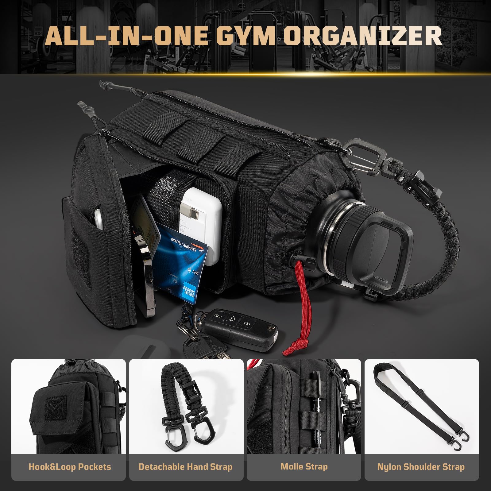 1TG Tactical inside AirTag pocket for built-in tracking and anti-loss reassurance