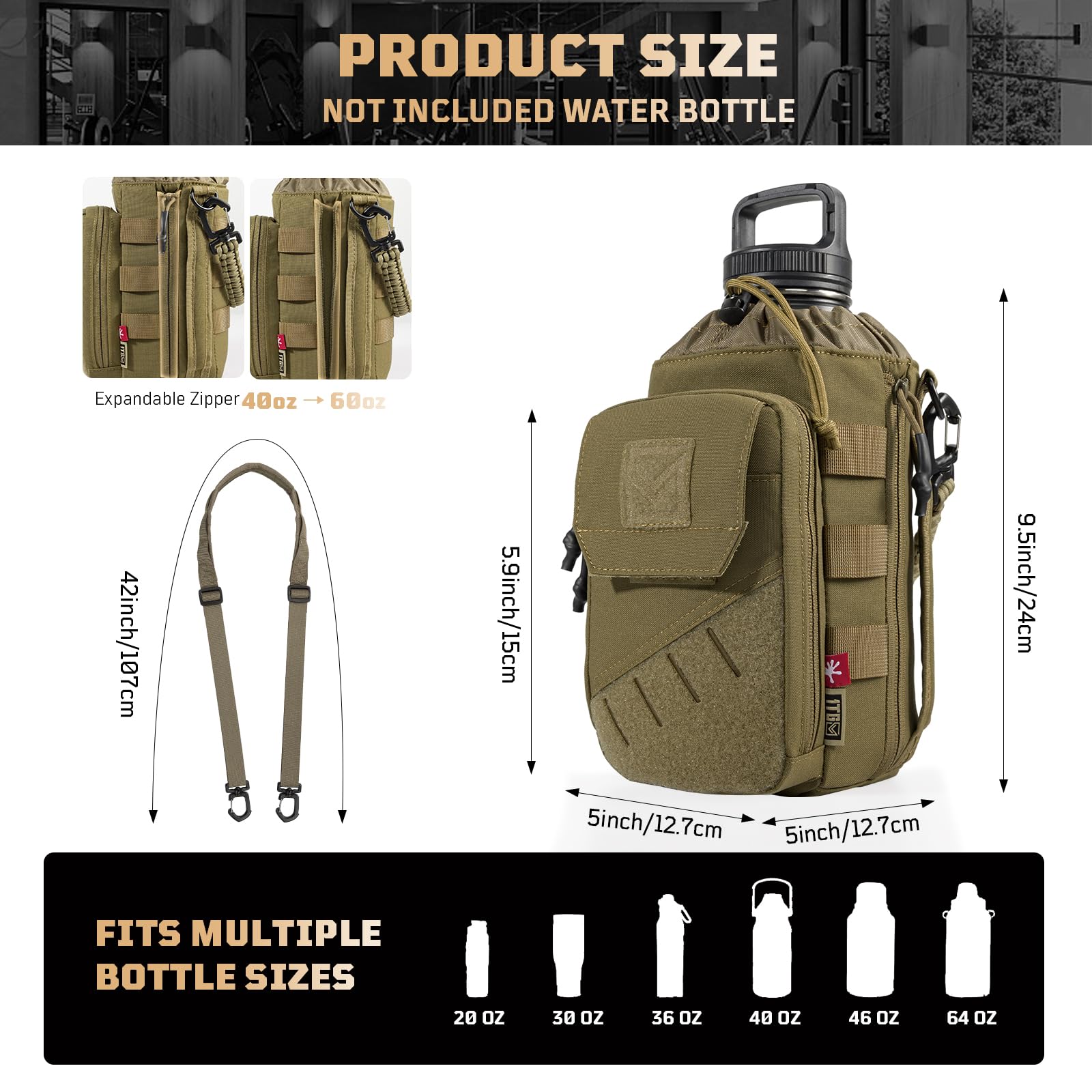 1TG Tactical thick foam padded bottom detail for shock absorption and silent carry