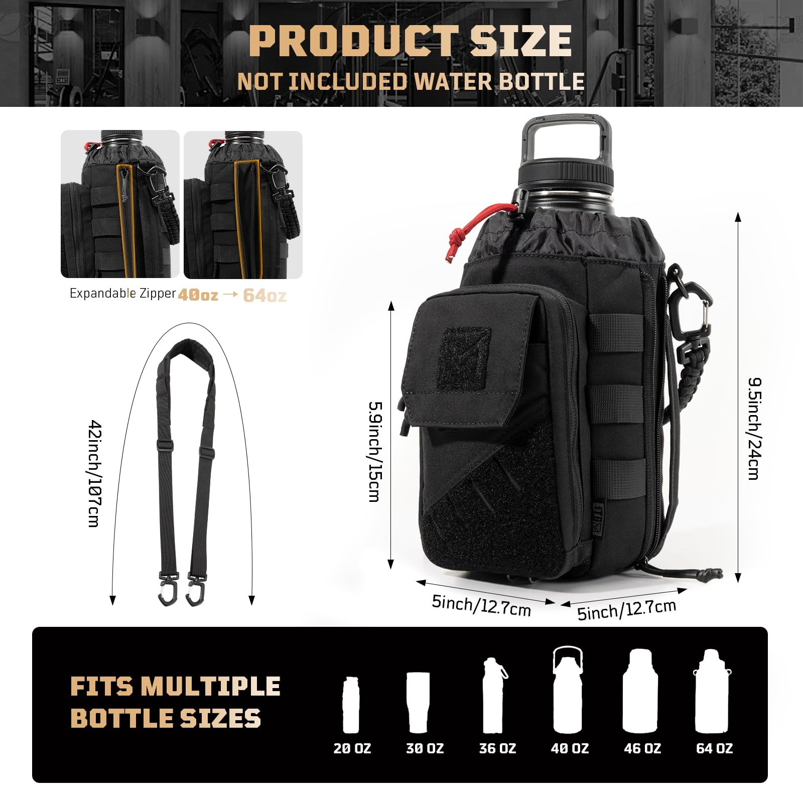 1TG Tactical phone pocket and key hook organized for fast-access convenience
