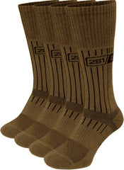 281Z coyote brown front packaging showing four-pack and over-the-calf design for reliable rotation