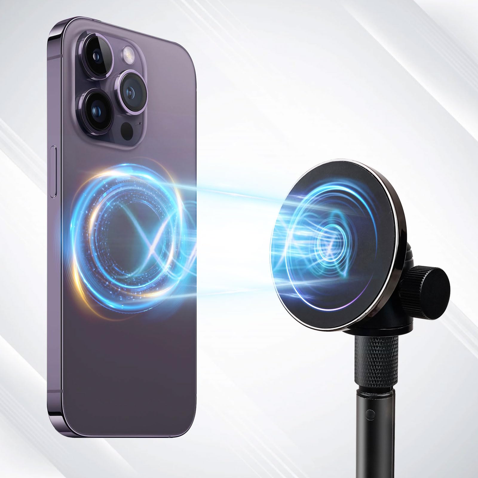 2thpart magnetic head close-up demonstrating quick secure phone attachment