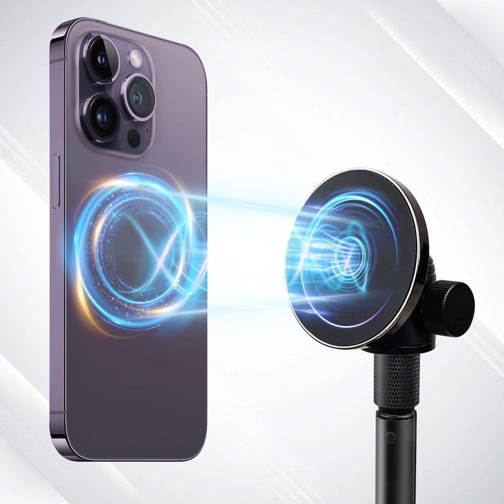 2thpart magnetic head close-up demonstrating quick secure phone attachment