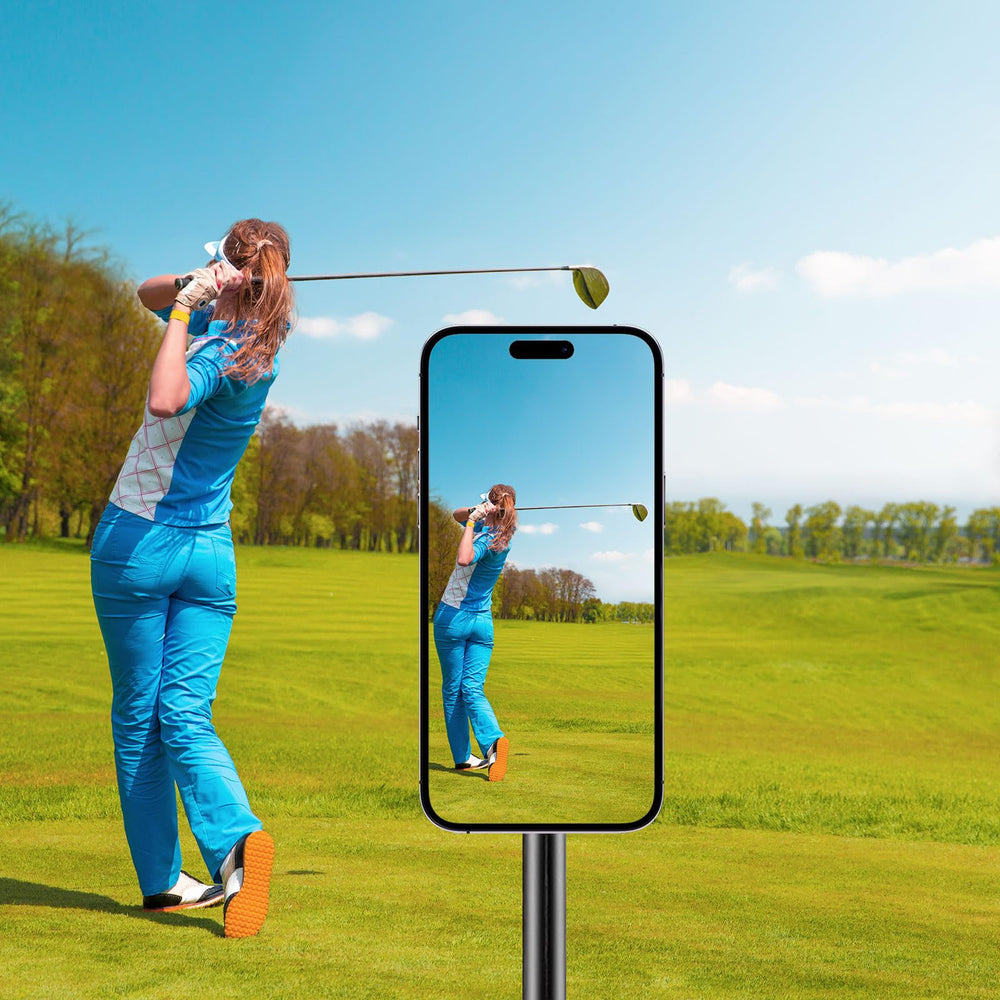 2thpart lifestyle driving range setup showing easy portable practice recording