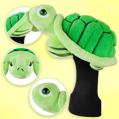 2thpart turtle headcover long knit sock close-up protecting shaft from wear