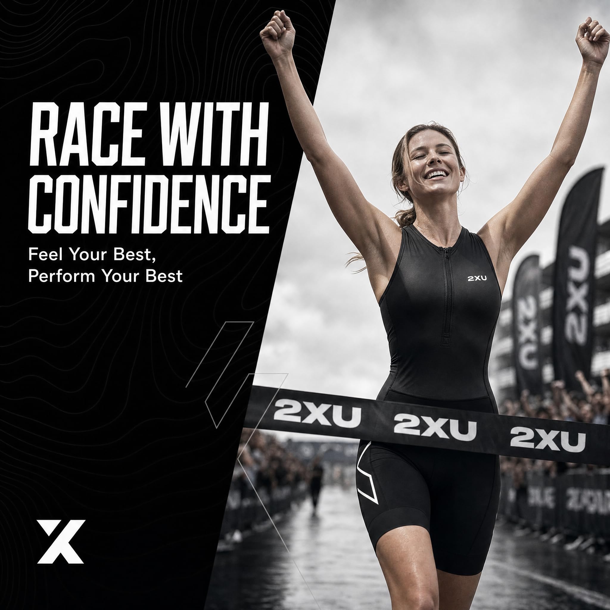 2XU trisuit on bike demonstrating pedaling support and stable fit benefit