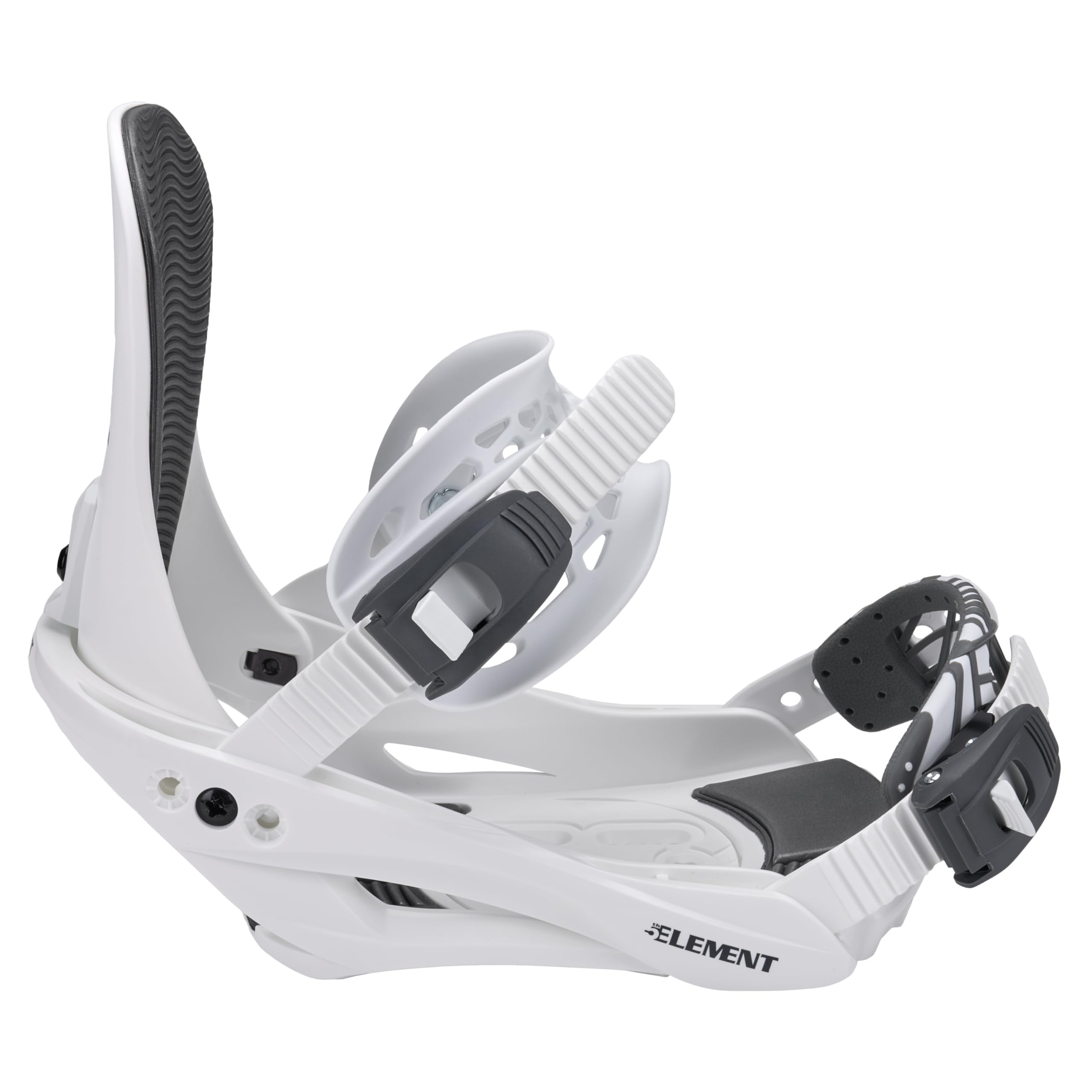 5th Element Summit Stealth mounted on snowboard in use for stability benefit