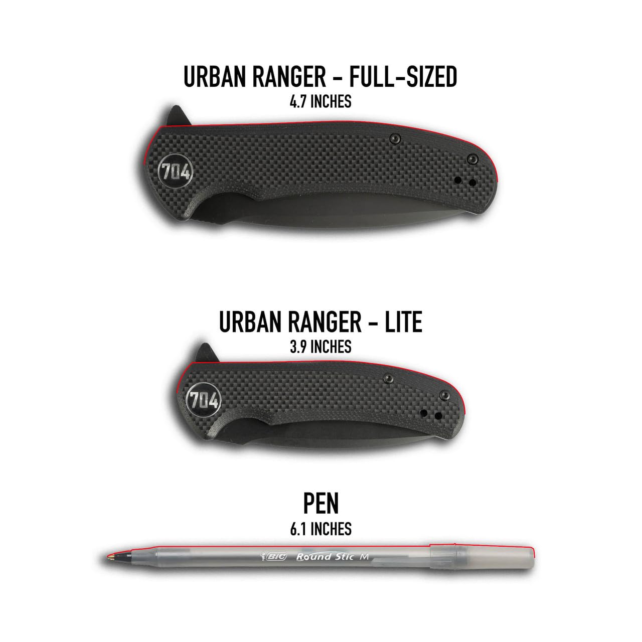 704 Gear G10 handle texture detail showing grip and comfort for secure use