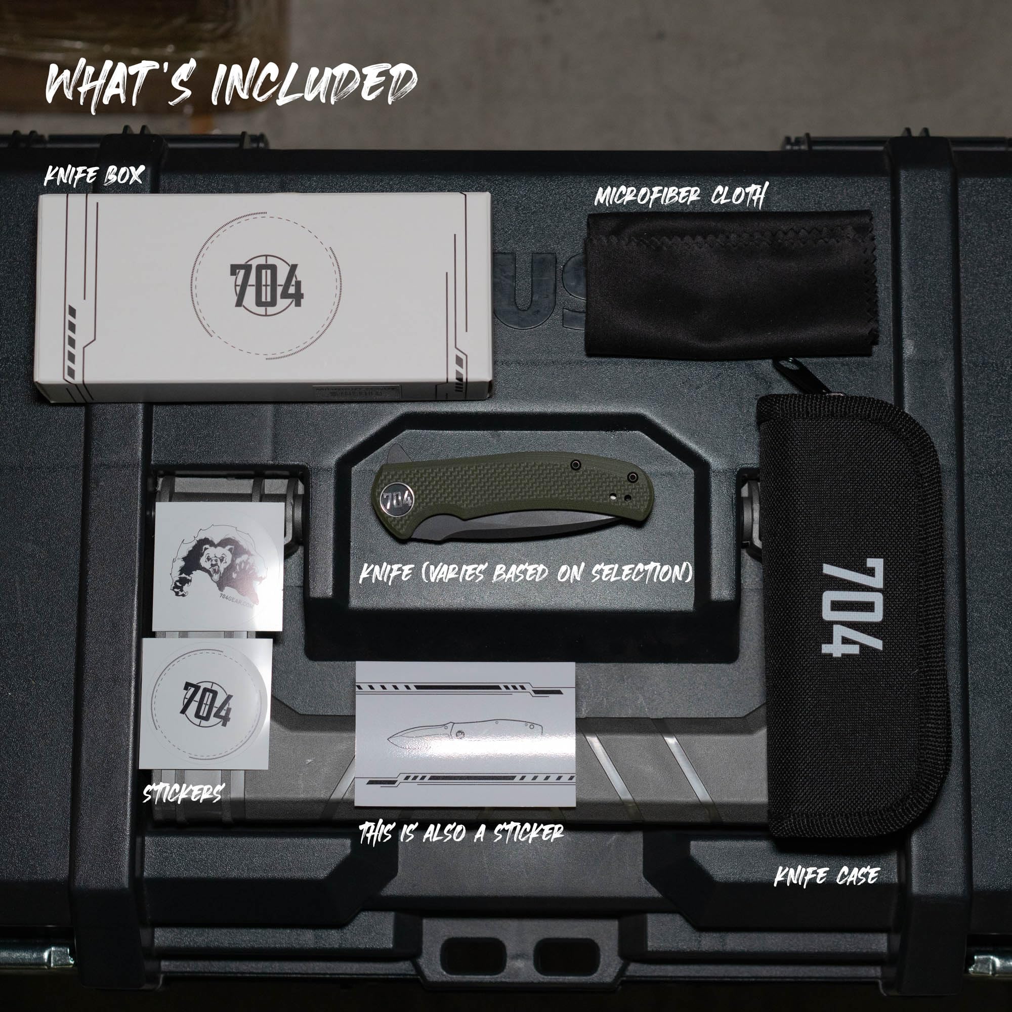 704 Gear Trailblazer laid on outdoor gear illustrating durability for field use