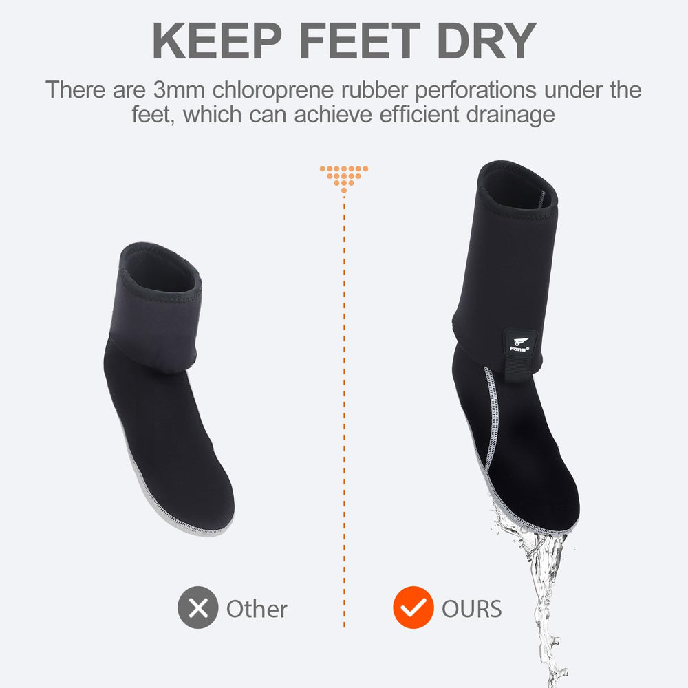 8 Fans in use wading on rocks demonstrating traction and cushioning benefit