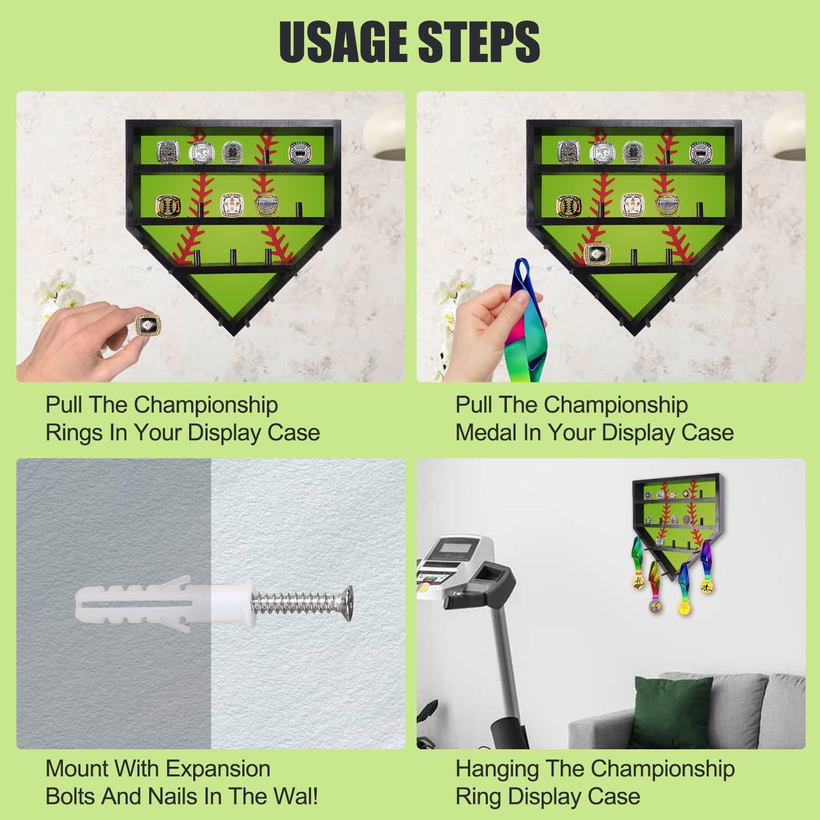 MaiQidd back hooks and hardware display for simple, ready-to-hang installation