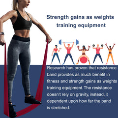 A AZURELIFE band stretched to show 6.9 ft length and 6 inch width for full-range exercises