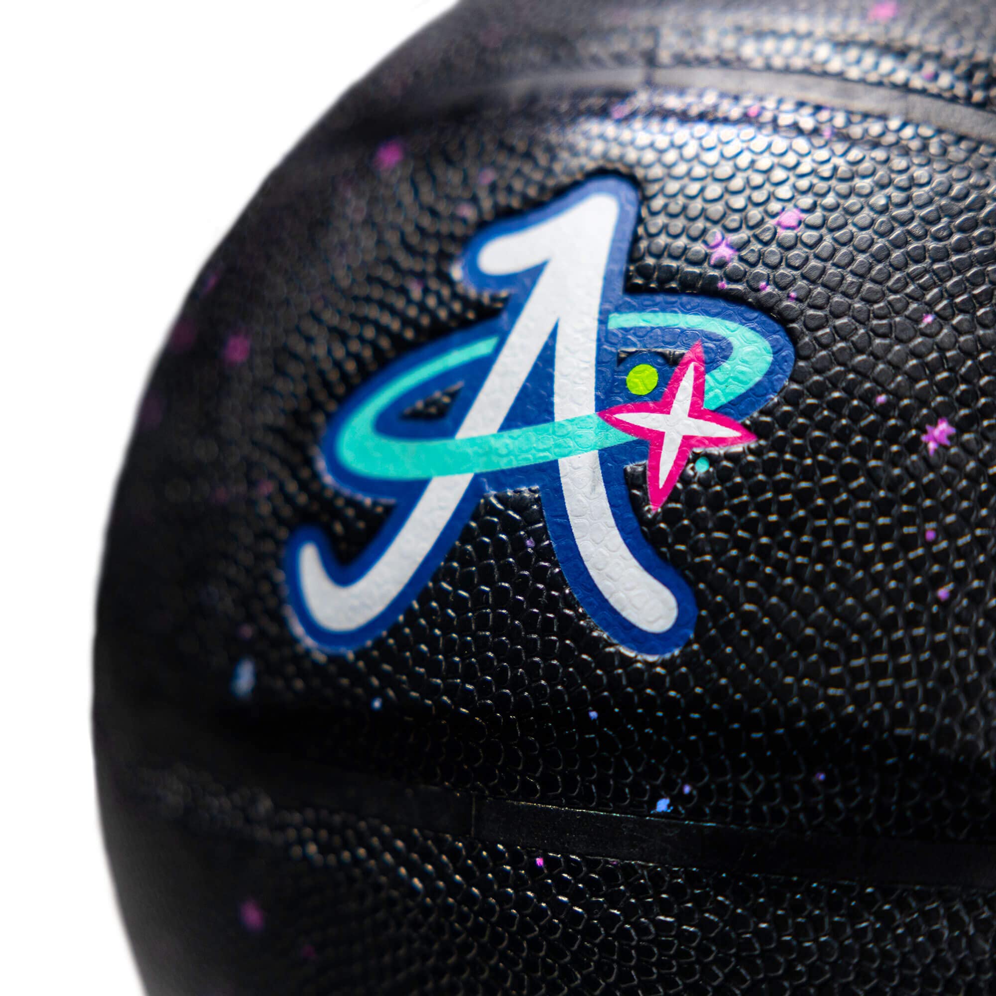 A Plus Collectibles galaxy design detail adding visibility and style on court