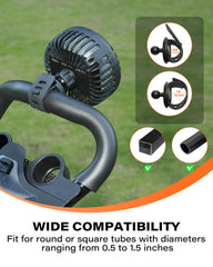 A2C fan rotating head demonstrating 360-degree adjustment for targeted airflow