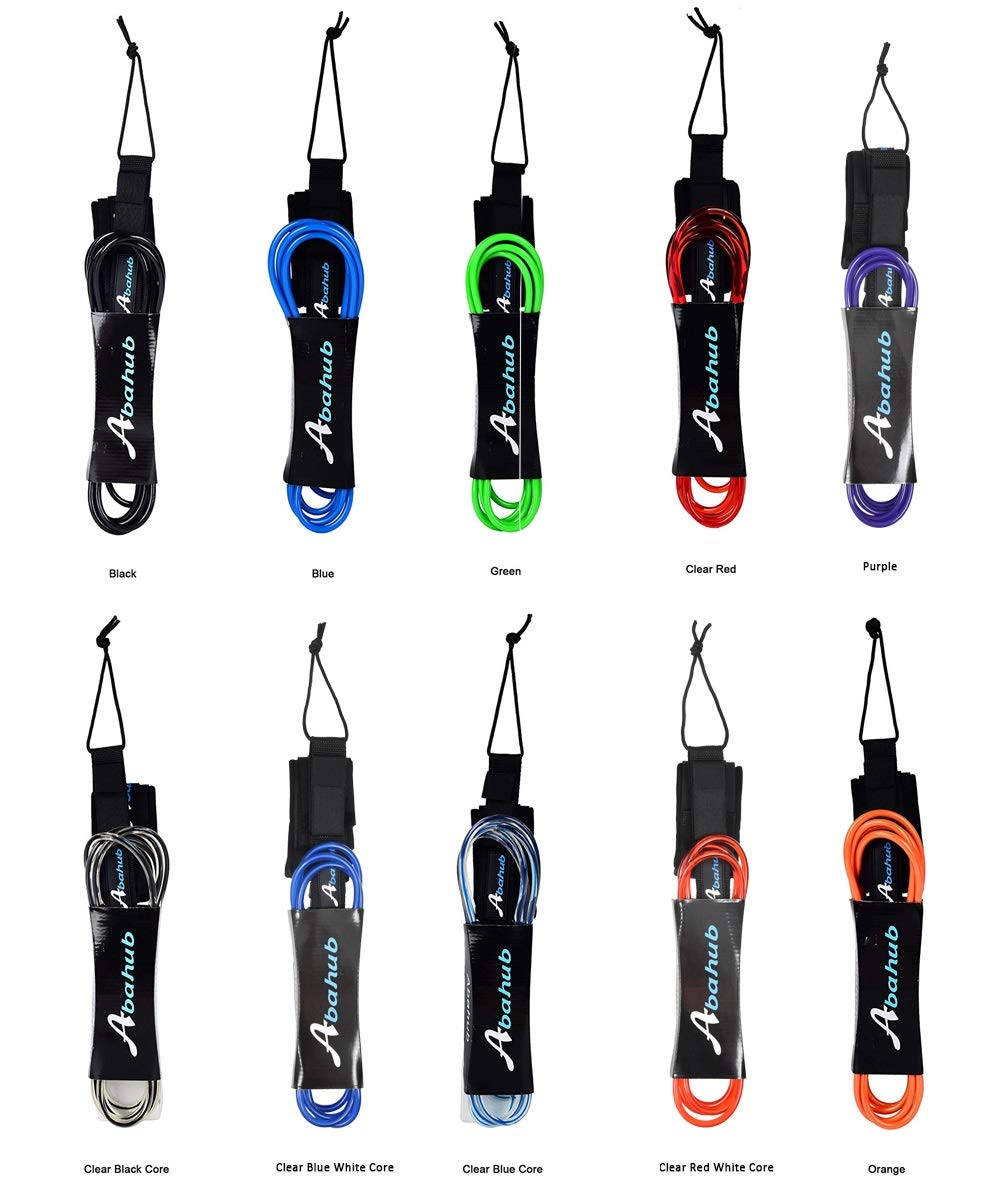 Abahub leash length comparison with surfboards for correct sizing