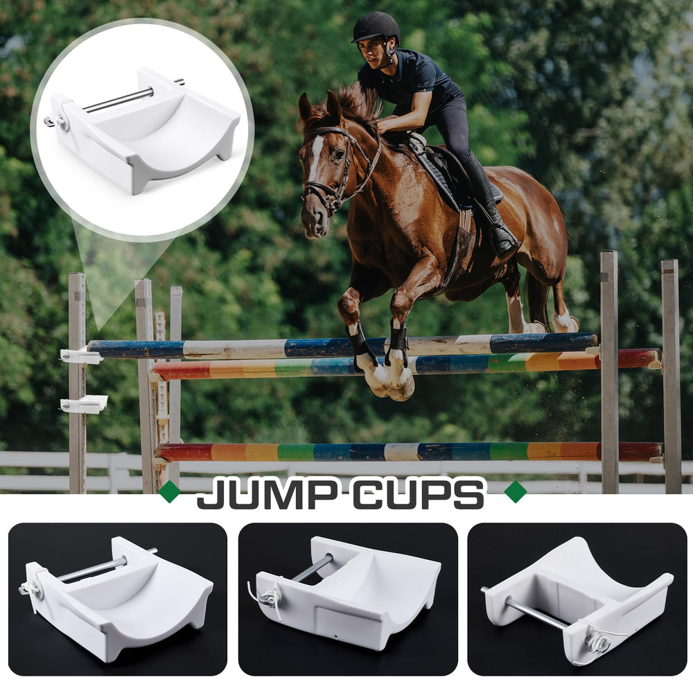Abbylike cups installed in an arena with poles, demonstrating practical training use