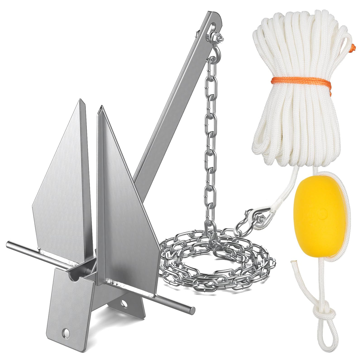 Abimars fluke anchor front view showing shape and durability benefit