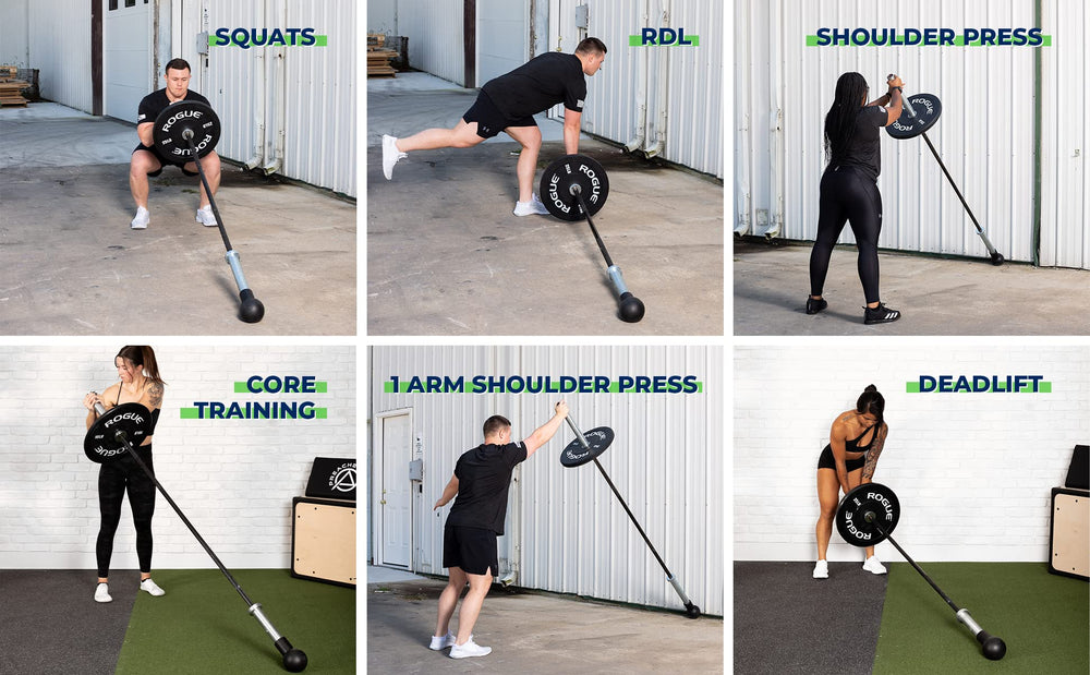 ABMAT Barbell Bomb packed in gym bag showing travel-ready convenience benefit