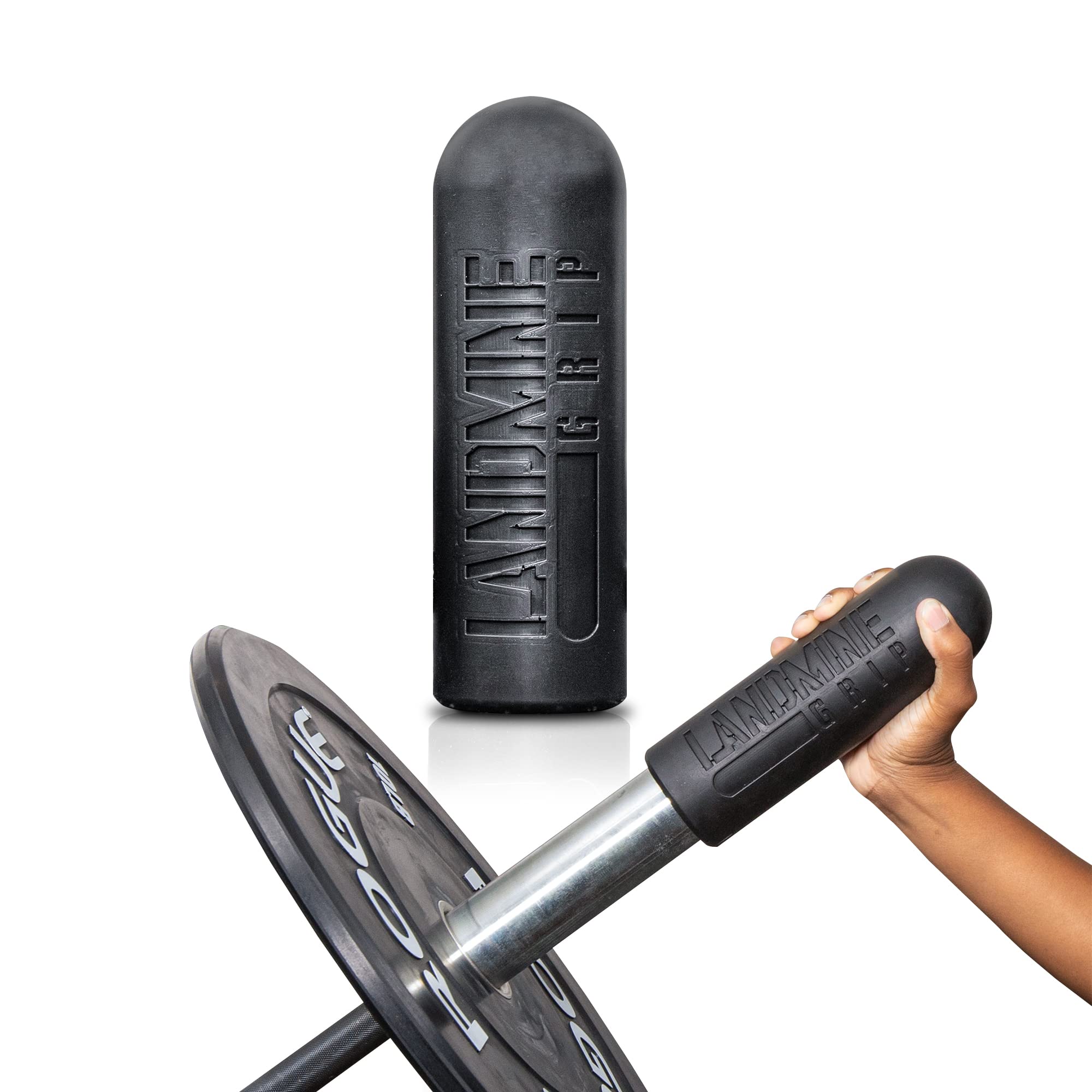 ABMAT front view of Landmine Grip showing secure foam sleeve and improved comfort