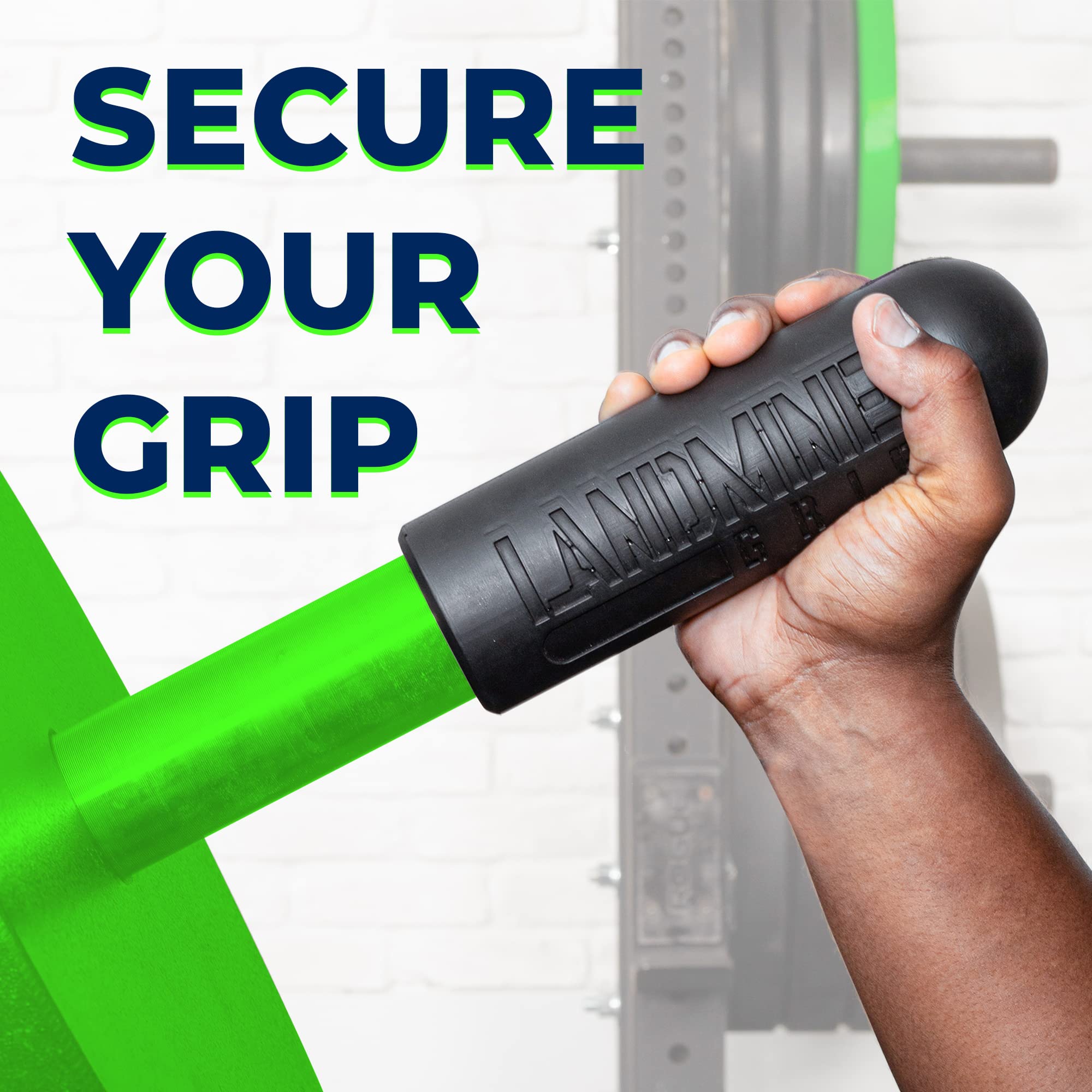 ABMAT Landmine Grip on bar in use demonstrating stable grip during lifts