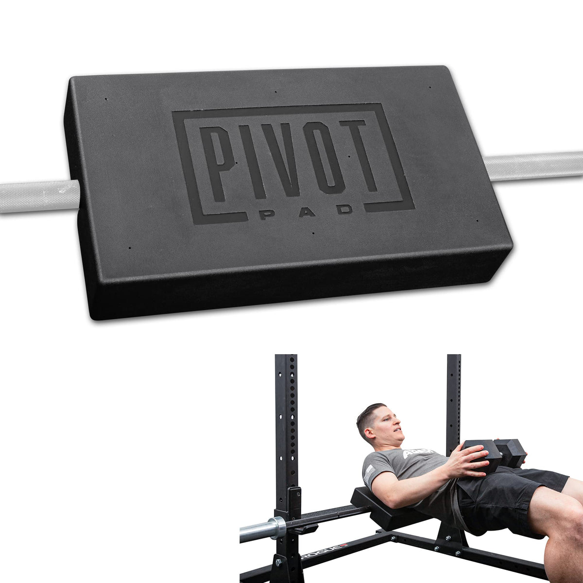 ABMAT Pivot Pad front view showing compact design and stable profile for comfortable thrusts