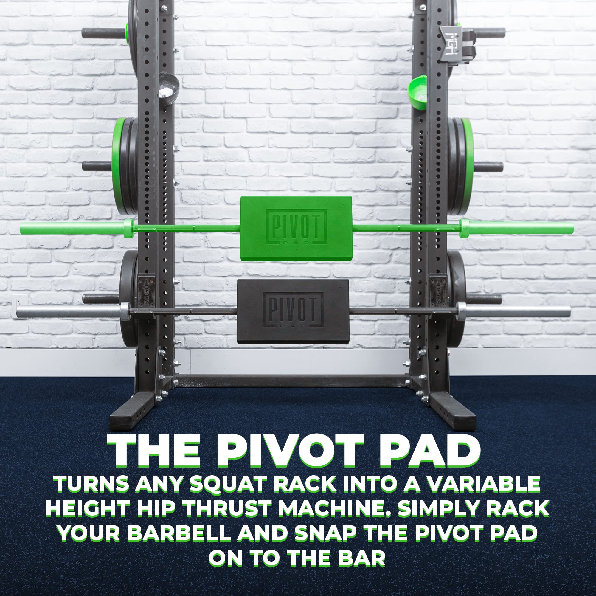 ABMAT Pivot Pad in use during a hip thrust demonstrating improved positioning and comfort