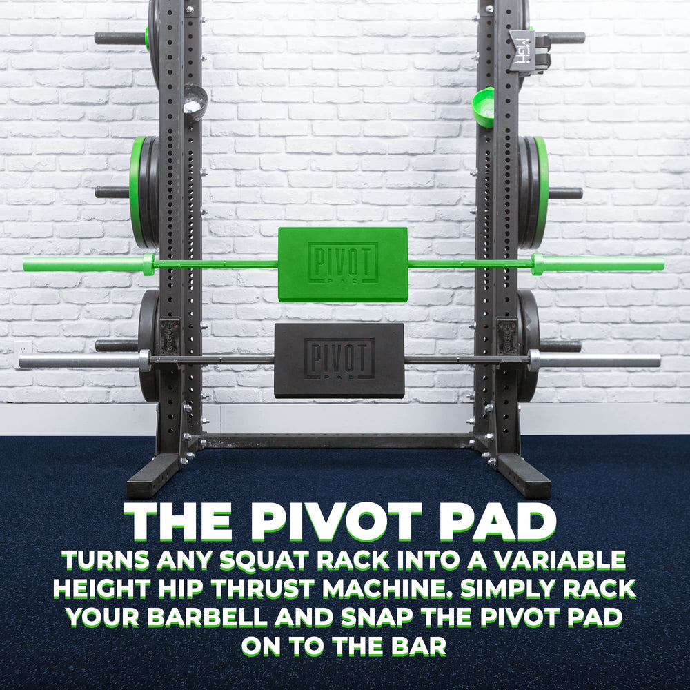 ABMAT Pivot Pad in use during a hip thrust demonstrating improved positioning and comfort