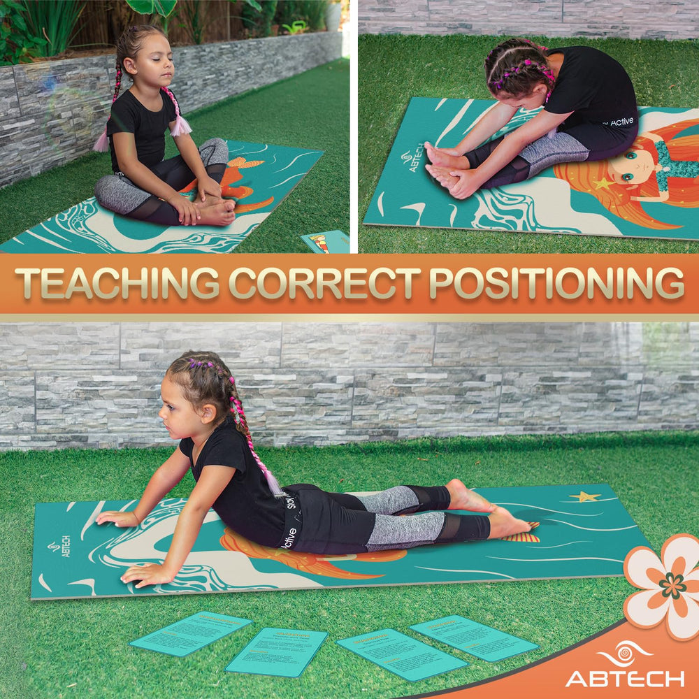 Child using ABTECH mat balancing in a pose showing confidence and support