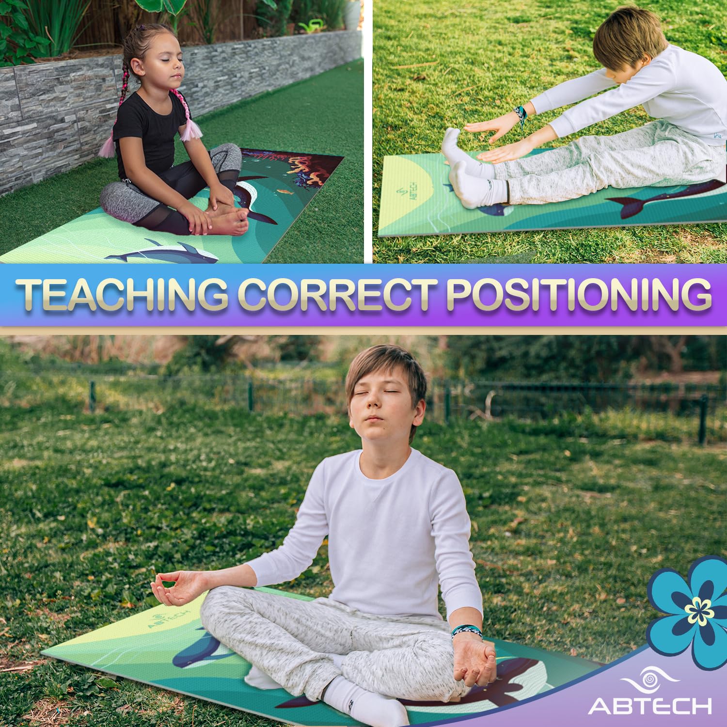 ABTECH Sealife child practicing on mat showing stability and fun learning benefit