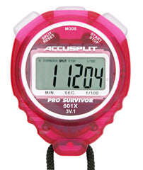 ACCUSPLIT Pro Survivor front view showing large display and quick-read benefit