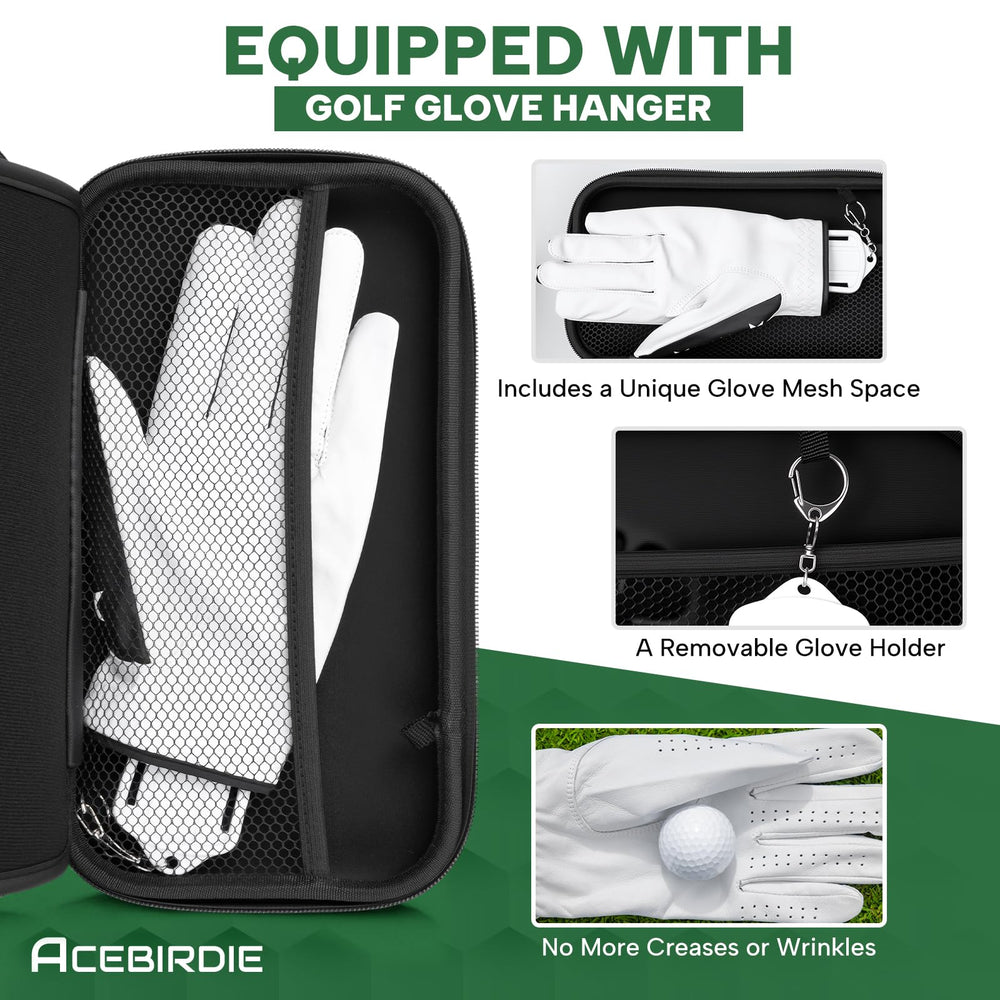 Acebirdie detachable glove shaper inside case keeping gloves flat and wrinkle-free