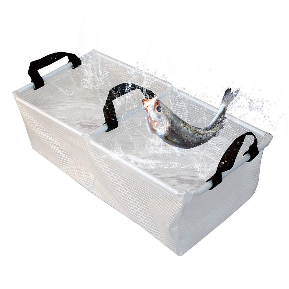 AceCamp double basin front view showing stable shape and easy carry handles for camping