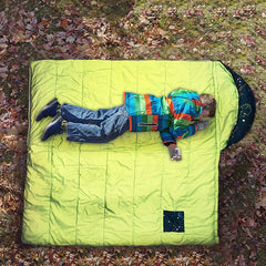 AceCamp glow-in-the-dark star detail charging under light for nighttime comfort