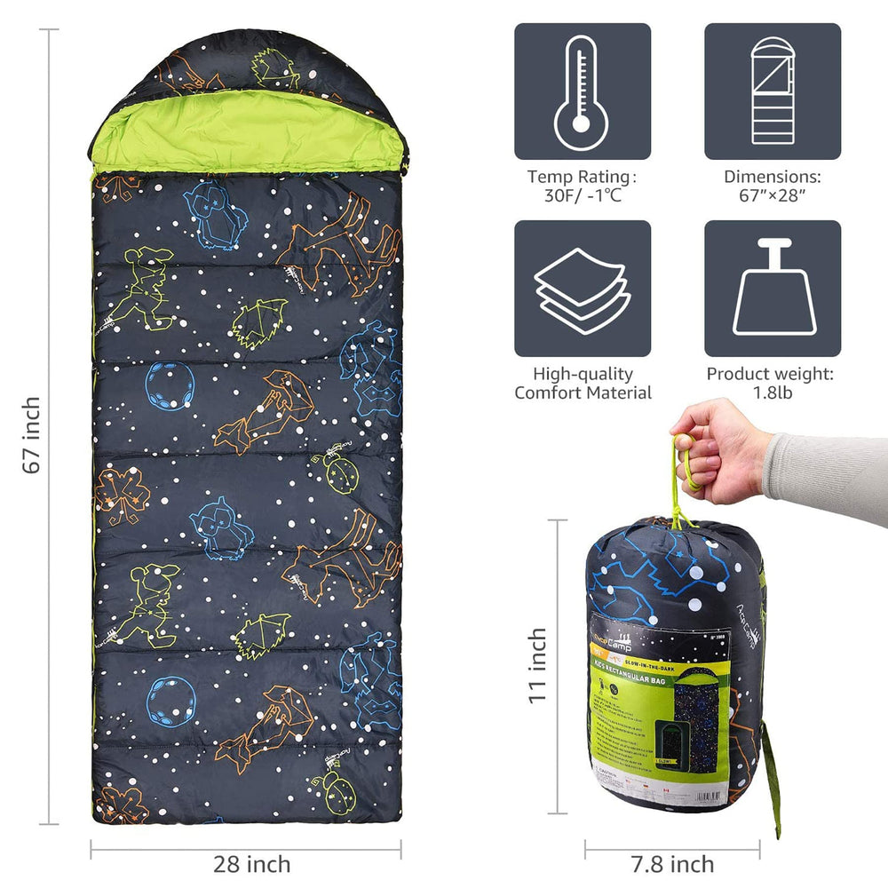 AceCamp embossed 191T polyester shell close-up showing water-resistant texture