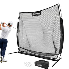 ACECREEK front view full frame showing wide 8x7 ft catch area for effective practice
