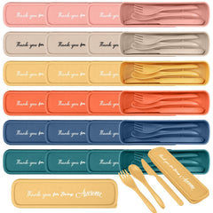 Acellegic front packaging showing 24 light-color utensil sets and gratitude message for convenient gifting