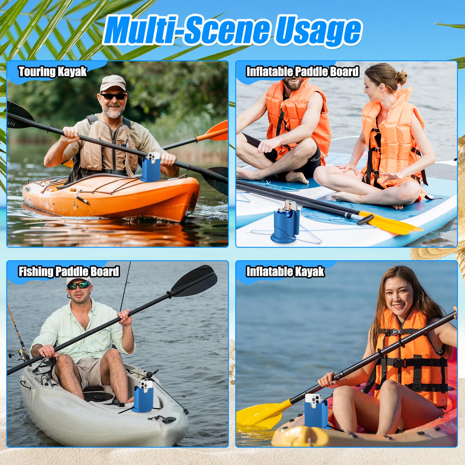 Acellegic in use on lake with paddler showing convenience while boating