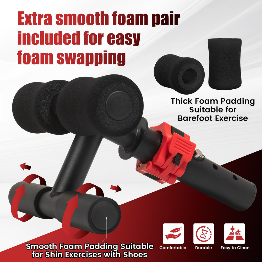 acenfc tib bar thick foam padding close-up for comfortable shin contact during reps