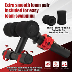 acenfc tib bar thick foam padding close-up for comfortable shin contact during reps