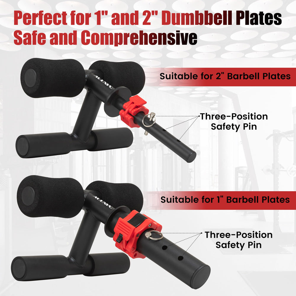 acenfc tib bar plate sleeve detail demonstrating secure plate loading for progressive resistance