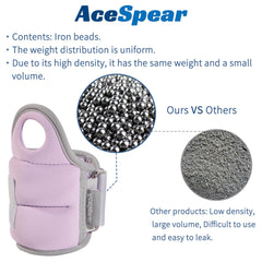 AceSpear elastic strap adjustment close-up showing customizable fit benefit