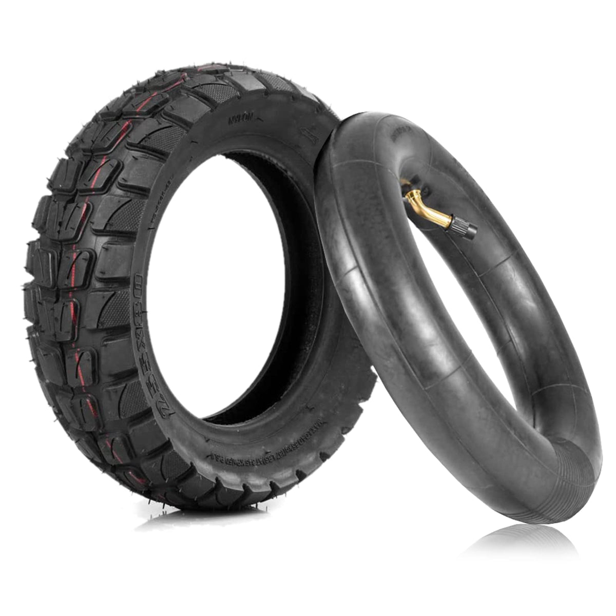 AceSupever front view of 255x80 tire and inner tube showing fit benefits