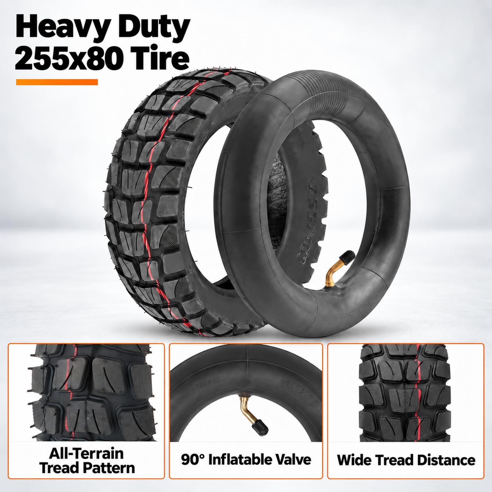 AceSupever tire on scooter in outdoor setting showing off-road capability