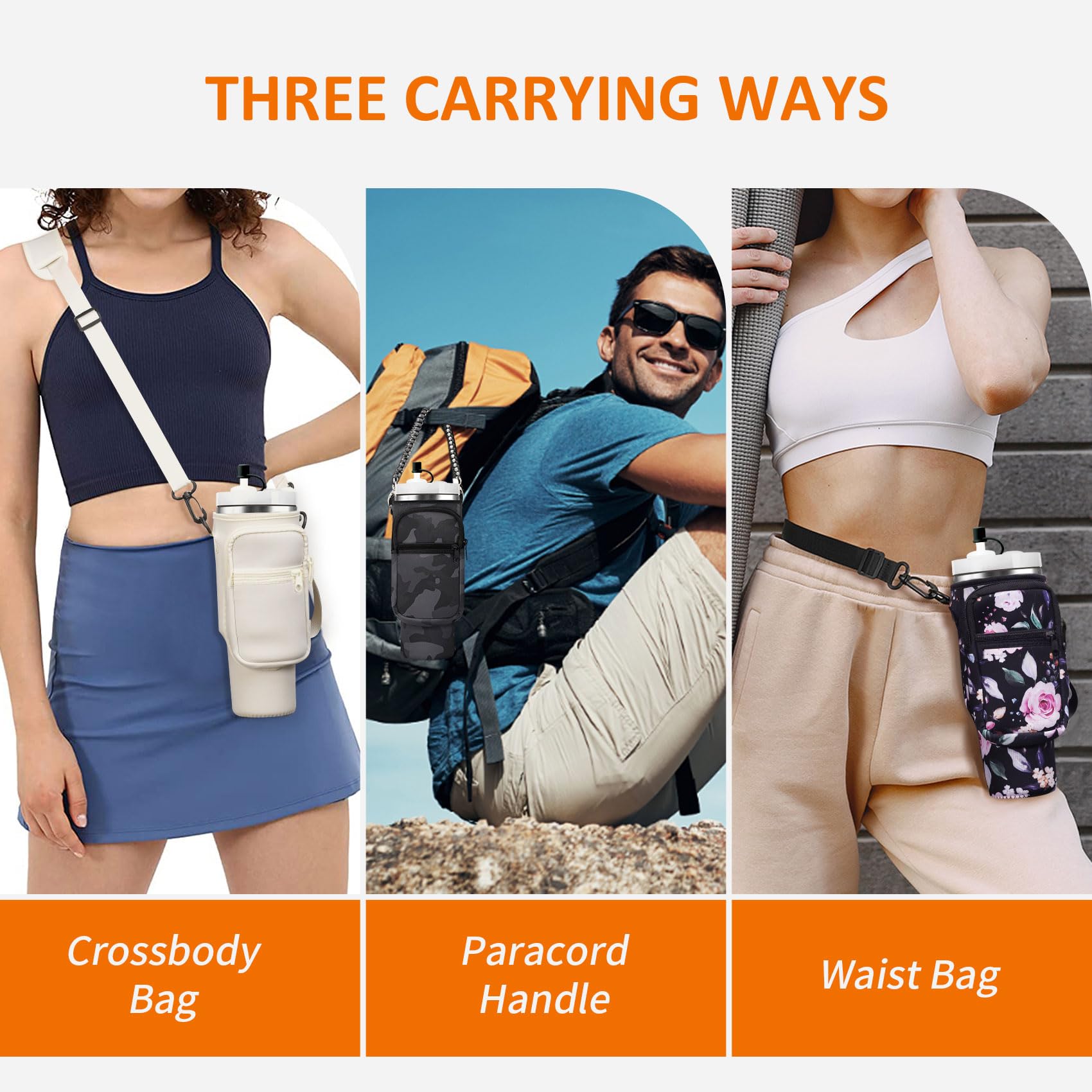 AceTreker front pockets open with smartphone showing organized storage benefit