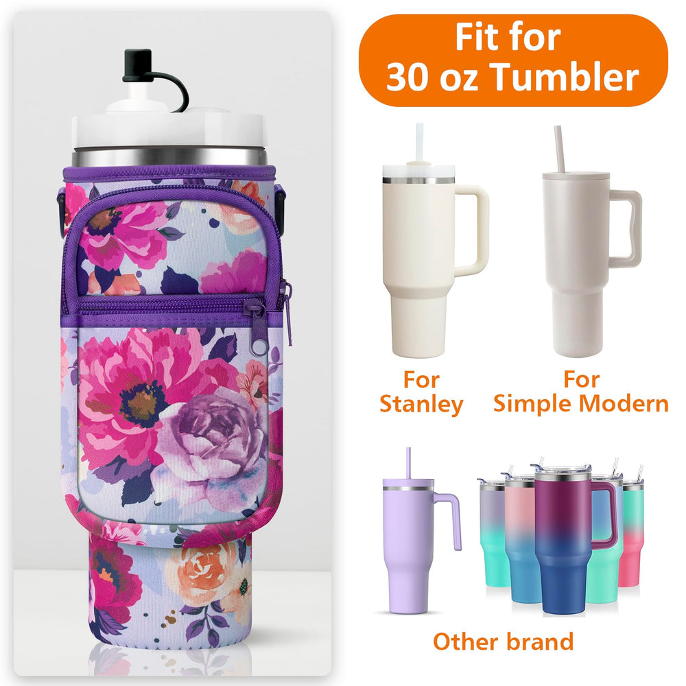 AceTreker side profile with Stanley 30oz demonstrating secure fit