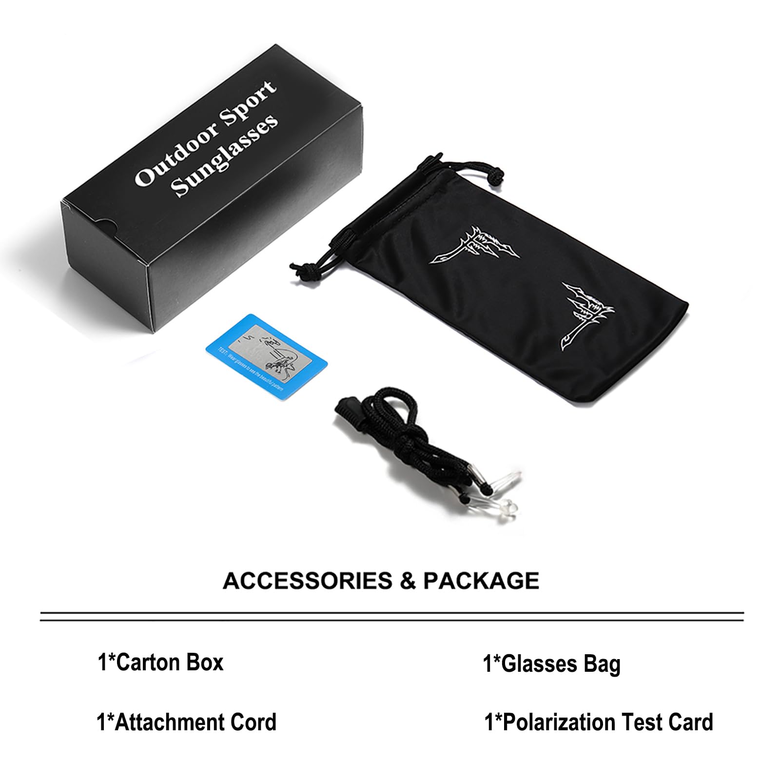 ACEXPNM packed accessories: cloth, bag, tester, cord for easy lens care