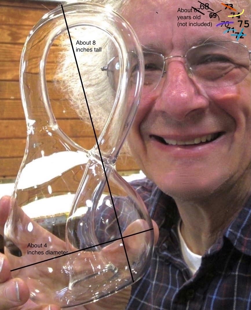Acme Klein Bottle close-up of neck and junction demonstrating smooth glass transition and topology detail