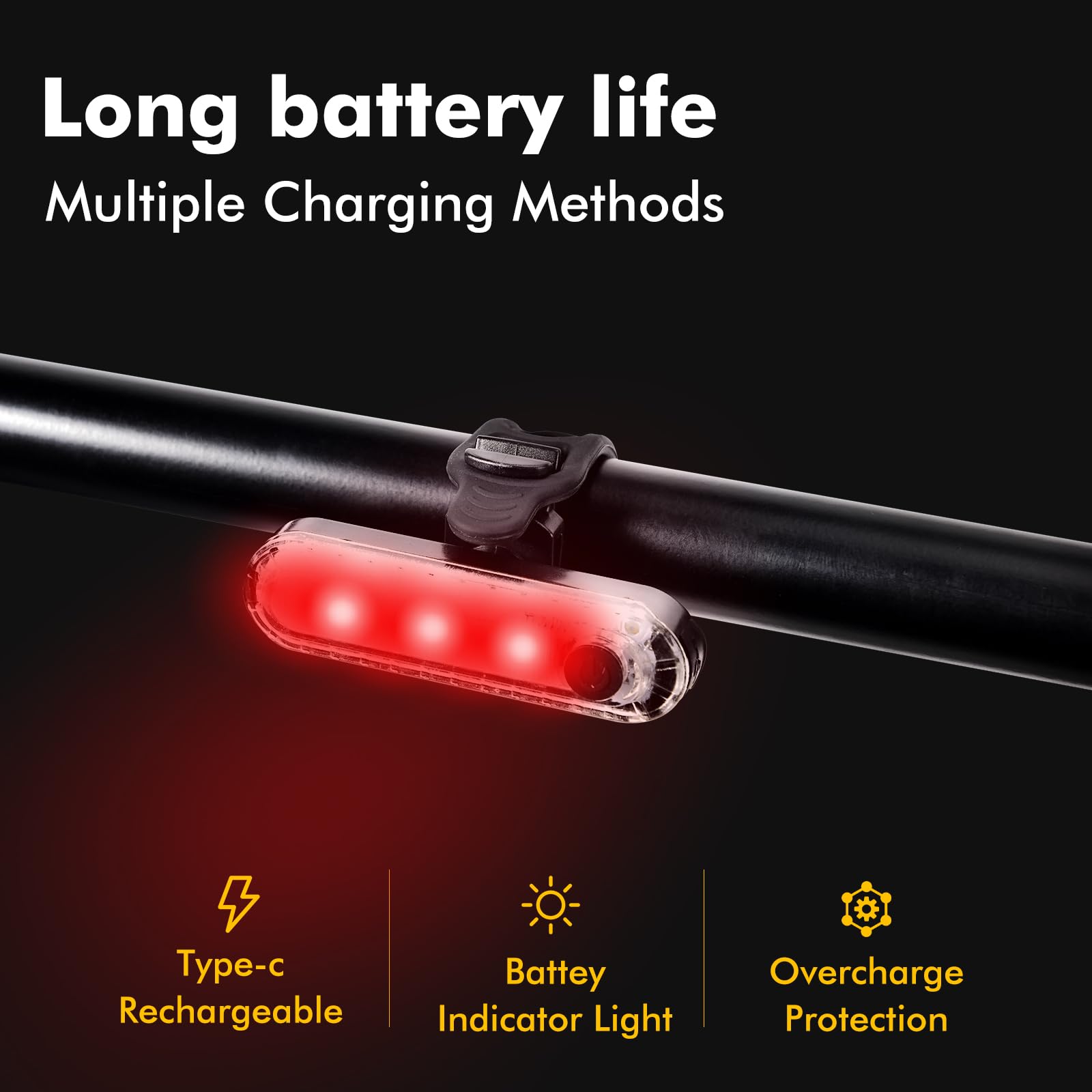 ACRUNU lights mounted on e-bike for safer nighttime commuting