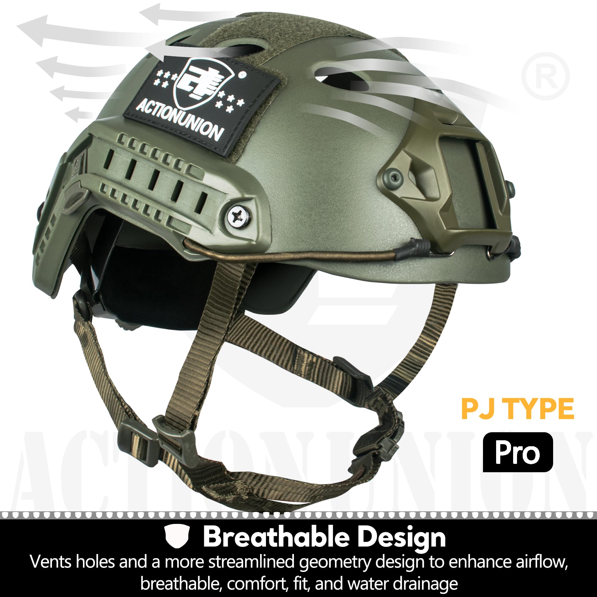 ACTIONUNION helmet interior EPP pads close-up for customizable cushioning