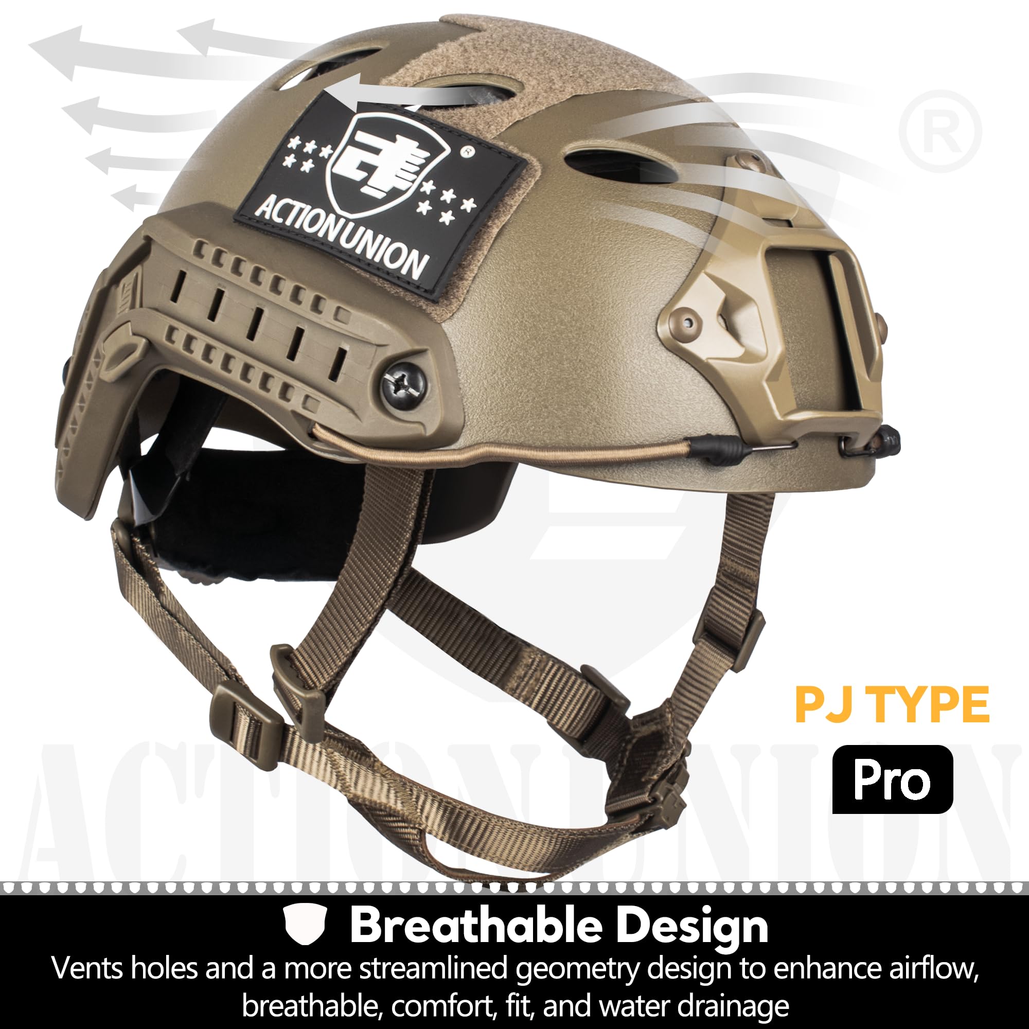 ACTIONUNION helmet internal padding close-up highlighting modular EPP comfort fit