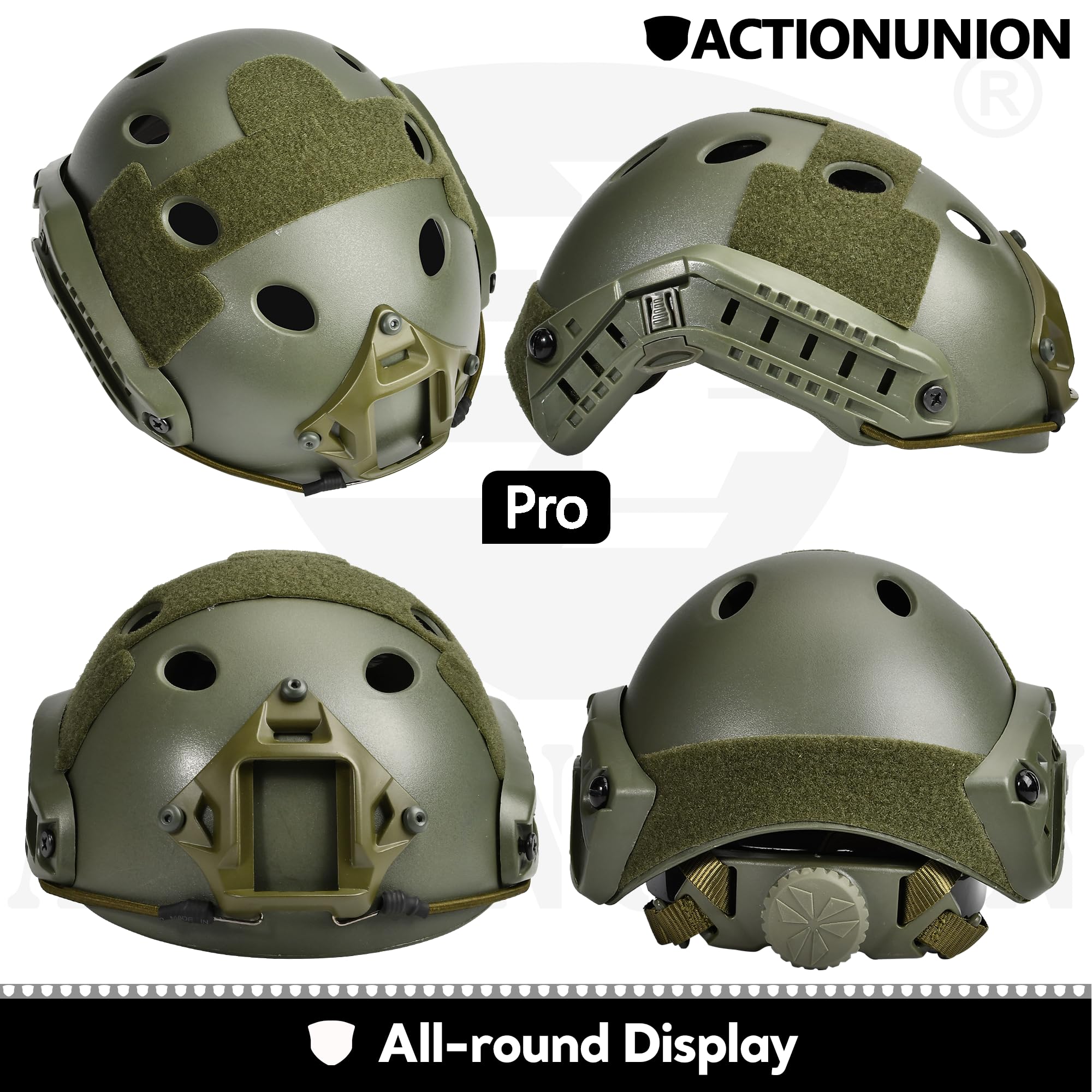 ACTIONUNION helmet with cover in outdoor setting protecting finish and draining water